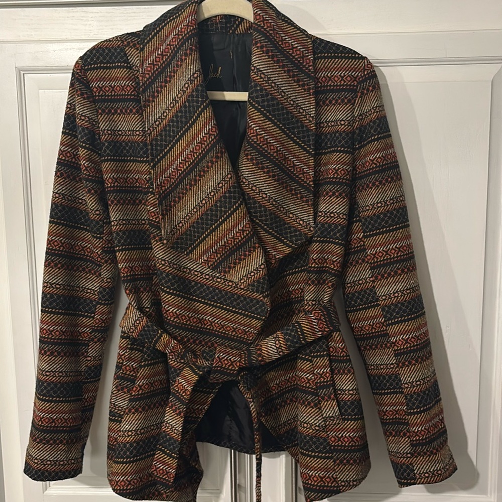 Jack by BB Dakota Biltmore Belted Wrap Jacket - Small